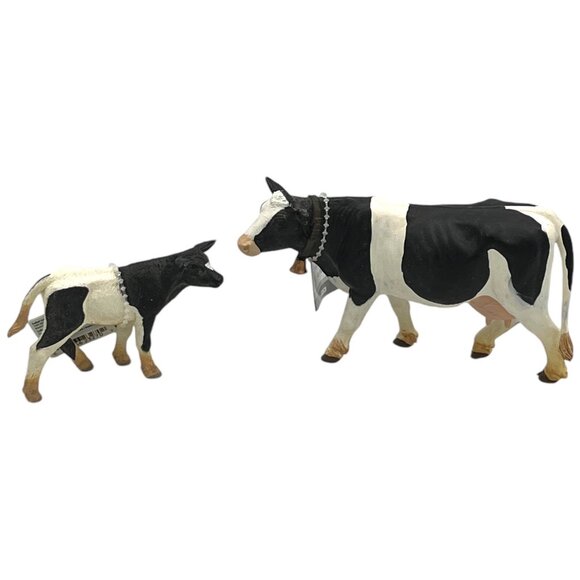 Safari Ltd Holstein Cow and Calf Figurines Barnyard Dairy New Old Stock Lot of 2 - Picture 7 of 11